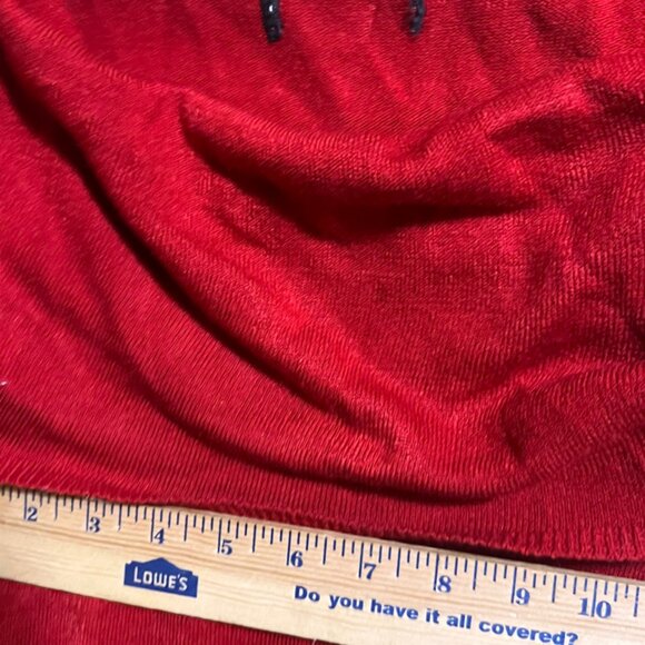 Connection Apparel Women‎ Medium Red Knit Form Fit Stretch Crowl Neck Dress (W) - Picture 4 of 7